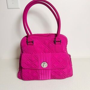 Vera Bradley Fuchsia Quilted Shoulder Bag